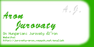 aron jurovaty business card